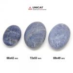 Palm Stone Cuart Albastru Madagascar 66-72 x 42-53 mm (XXL) - Unicat