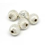  Margele din Alama Placat Argintata Rotund 19 x 18 mm - 4 Buc