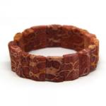 Bratara Coral Rosu, Diametru 58 mm, Dreptunghi neregulat 18 x 14 mm