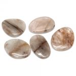  Pandantiv Cuart cu Hematit in Forma de Picatura - 53-62 x 36-47 x 7-9 mm - 1 Buc