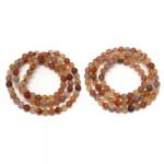  Bratara 3 Wrap Tip Mala Carneol din Margele Rotunde - 7 mm