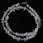  Colier din Diamant Herkimer si Prehnit Rotund - Inchizator Gold Filled
