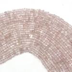  Margele Bijuterii Cuart Roz Patrat - 4-6 x 1-3 mm
