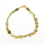 Bratara din Granat Verde Fatetat, Accesorii Gold Filled