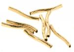  Margele gold filled tub twisted 1.5 x 13 mm