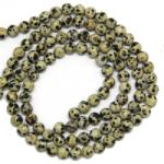  Margele Bijuterii Jasp Dalmatian Rotund 8 mm