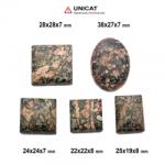  Cabochon Jasp Piele de Leopard 22-38 x 19-28 x 7-8 mm - Unicat