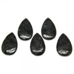  Pandantiv Arfvedsonit in Forma de Picatura - 52-53 x 33-34 x 8 mm - 1 Buc