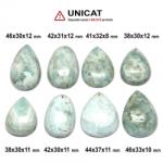  Pandantiv Aragonit in Forma de Picatura - 38-46 x 30-37 x 8-12 mm