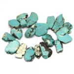  Magnezit Colorat Neregulat 44-54 x 30-37 mm - Margele Pietre Semipretioase - 1 Buc