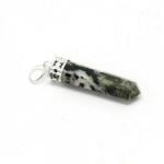  Pandant Agata Muschi Obelisc 38 x 10 mm - 1 Buc