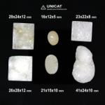  Cabochon Agata Alba Druzy 16-41 x 12-28 x 5-12 mm - Unicat
