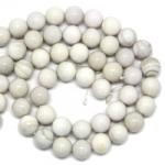  Cacholong - White Opal Margele Pietre Semipretioase Rotunde - 14 x 14 mm