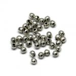  Margele Alama Argintata Rotund - 1, 5 x 1, 5 mm- 8 Grame / Punga