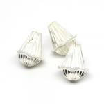  Margele din Alama Placat Argintata Neregulat 25 x 22 mm - 3 Buc