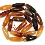  Cqrneol Margele Pietre Semipretioase Tub Fatetat - 30 x 10 mm
