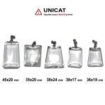  Pandant Cuart Alb - 35-45 x 17-24 mm