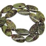 Jasp Sangele Dragonului Margele Pietre Semipretioase Oval - 40 x 20 mm
