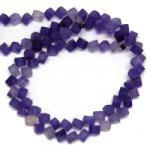  Agata Colorata Violet Margele Pietre Semipretioase Patrat - 6 x 6 mm