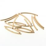  Margele Tub Twisted Gold Filled - Curve Tubing 25 x 1 mm - 1 Buc