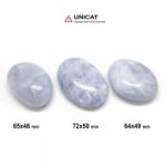 Palm Stone Calcit Albastru Mineral Natural - 55-60 x 43-56 x 25-33 mm - (XXL) - 1 Buc
