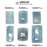  Pandantiv Acvamarin in Forma de Dreptunghi - 34-47 x 20-29 x 8-12 mm