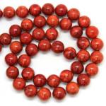  Margele Bijuterii Coral Rosu Rotund 17-18 mm - 1 Buc