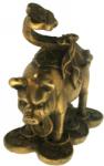  Porc pe Monede cu Sceptrul Puterii Ru Yi - Figurina din Bronz 70 mm
