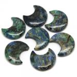  Pandant Luna Azurit cu Malachit - 29-30 x 25-27 x 6-7 mm- (L)