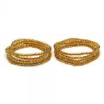  Bratara 4 Wrap Tip Mala Citrin Rotund - 4-4, 9 mm - 1 Buc