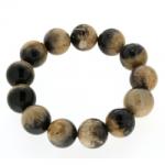  Bratara din Lemn Fosil - Palmier Diametru 62 mm, Rotunde 16 mm