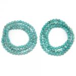  Bratara 3 Wrap Tip Mala Amazonit din Margele Rotunde - 6 mm