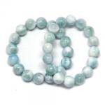  Bratara Milky Larimar Diametru 62 mm - Rotunda 14 mm