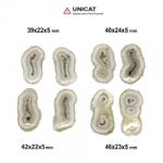  Cabochon Cuart Solar 39-46 x 22-24 x 5 mm - 1 Perechi