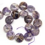 Ametist Chevron Margele Pietre Semipretioase Disc - 23 x 23 x 7-8 mm