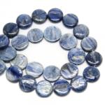  Kyanit Albastru Margele Pietre Semipretioase Rotund - 20-21 x 4-5 mm