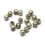  Margele Alama Argintat Rotund - 4 x 4 mm- 43 Buc