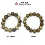  Bratara Fosil Coral Diametru 62 mm - Margele Rotunde - 14-15, 9 mm