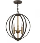 Hinkley Candelabru artistic Hinkley Euclid, E14, 3x60W, auriu, HK-EUCLID-3P (HK-EUCLID-3P)
