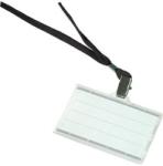 DONAU Névkitűző DONAU nyakpánttal fekete, merev fekvő kártyatartóval, azonosító kártyatartó (8347001PL-01)