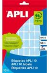 APLI Etikett 25x40mm, 128 etikett/csomag, kézzel írható, kerekített sarkú, sárga, APLI (2754)