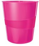 LEITZ Papírkosár LEITZ Wow 15 liter, metál rózsaszín (52781023)