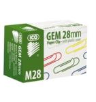ICO Gémkapocs M28 ICO színes műanyag bevonatú, 28 mm, 100 db/doboz (7350056000)