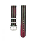 Watchbandit WB Original prémium kétrészes Nato óraszíj, fekete/piros/zöld, 22mm
