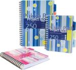 Pukka Pad Spirálfüzet A/4 vonalas Pukka Project Book 250 oldal, PP borító, színregiszter (PROBA4)