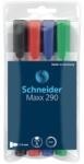 Schneider Tábla- és flipchart filc készlet 4db-os SCHNEIDER Maxx 290, 2-3 mm, kúpos (129094)