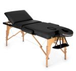 KLARFIT MT 500, negru, masă de masaj, 210 cm, 200 kg, retractabil, finisaj fin, geantă (MSS-MT 500 black) (MSS-MT 500 black)