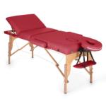 KLARFIT MT 500, roșu, masă de masaj, 210 cm, 200 kg, retractabil, finisaj fin, geantă (MSS-MT 500 red) (MSS-MT 500 red)