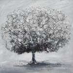 Mendola Tablou pictat manual Memory Tree, dimensiunea 80x80cm