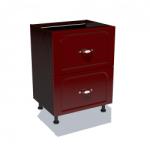 Spectral Mobila Corp inferior 60 cu 2 sertare metalice pentru greutate Zebra MDF tulip rosu
